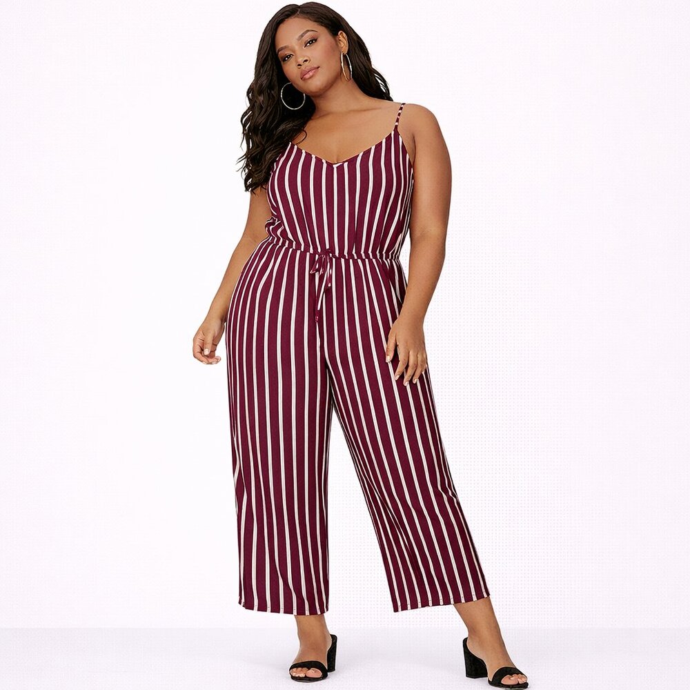 Ambiance summer jumpsuit Size: L purple and white